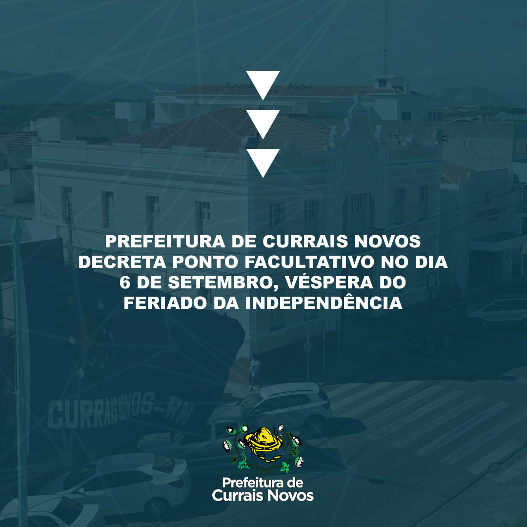 Read more about the article PREFEITO ODON JÚNIOR DECRETA PONTO FACULTATIVO NO DIA 6 DE SETEMBRO, VÉSPERA DO FERIADO DA INDEPENDÊNCIA