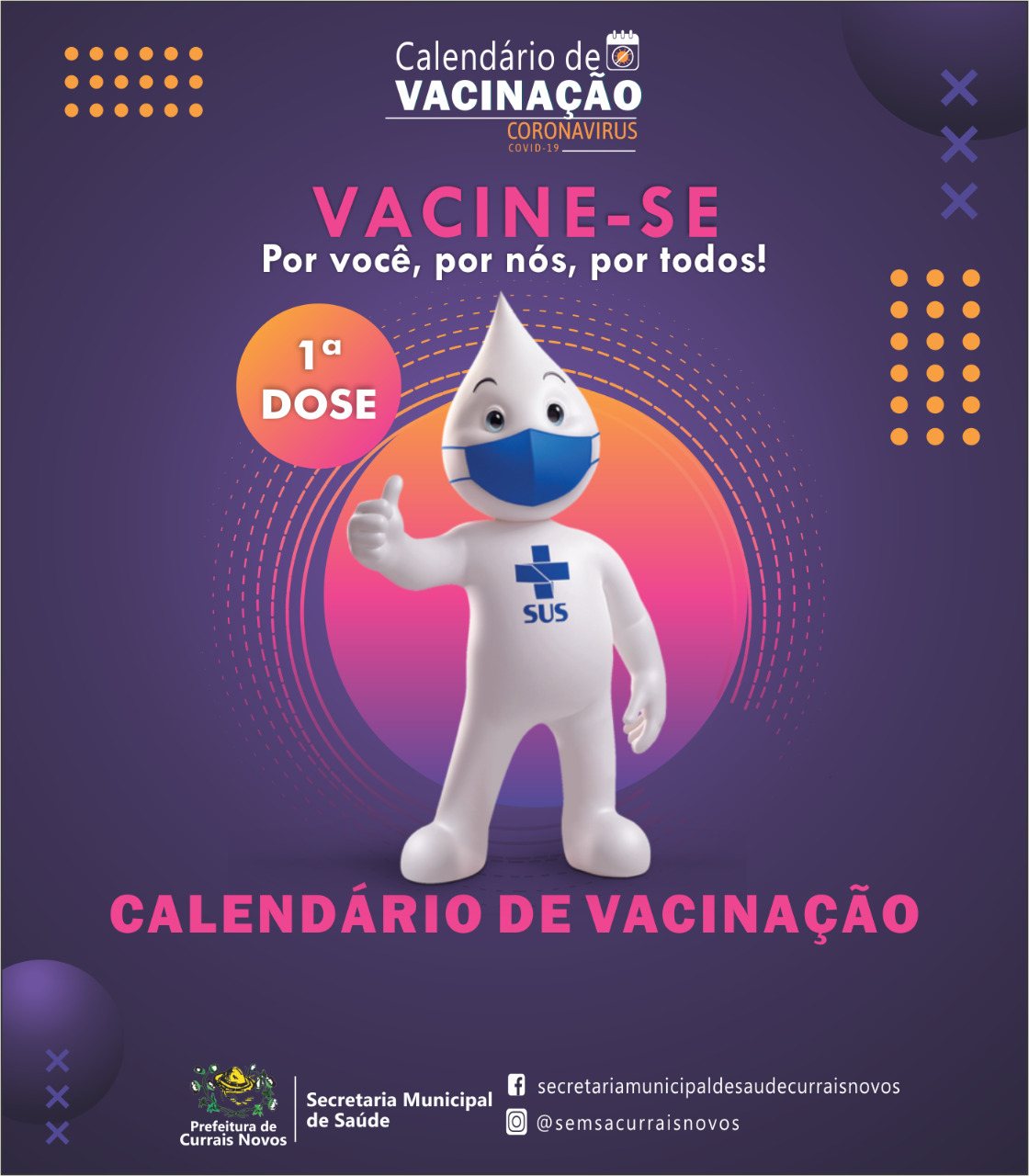 Read more about the article CRONOGRAMA DE VACINAÇÃO EM CURRAIS NOVOS PARA ESTA QUARTA-FEIRA (08)