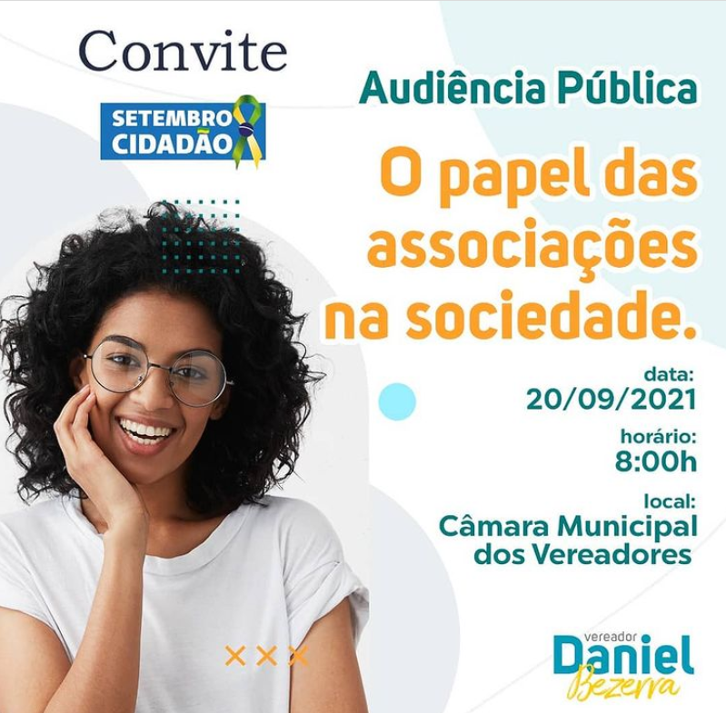 Read more about the article Vereador Daniel Bezerra convida população para participar de audiência publica para discutir o papel das Associações na Sociedade