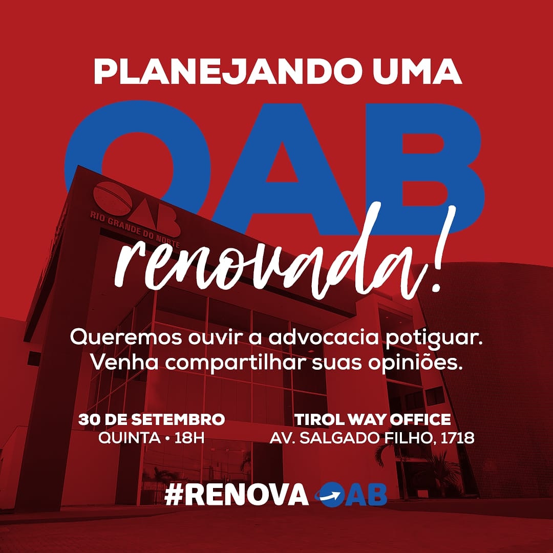 Read more about the article Renova OAB receberá sugestões de propostas em evento na quinta