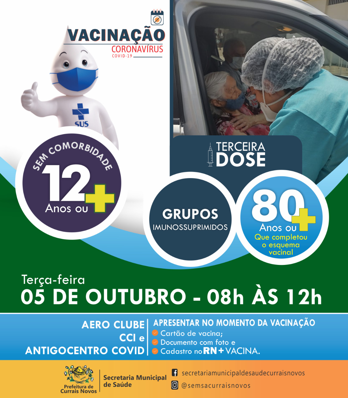 Read more about the article CURRAIS NOVOS: SETOR DE IMUNIZAÇÃO REALIZA BUSCA ATIVA PARA APLICAÇÃO DE “D1 E “D2” NESTA TERÇA-FEIRA, DIA 05