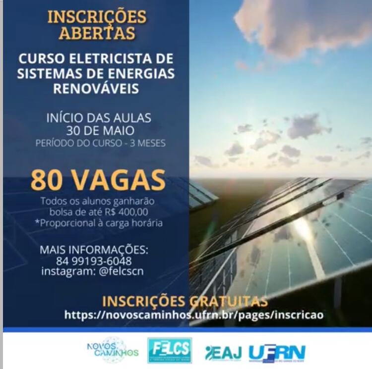 Read more about the article FELCS: Abertas inscrições para curso de Eletricista de Sistemas de Energias Renováveis 