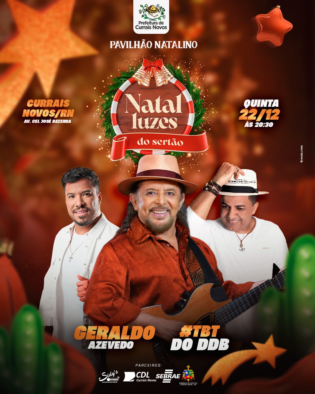 Read more about the article “Natal Luzes do Sertão” terá diversa programação e Pavilhão Natalino com shows de Geraldo Azevedo e TBT do DDB