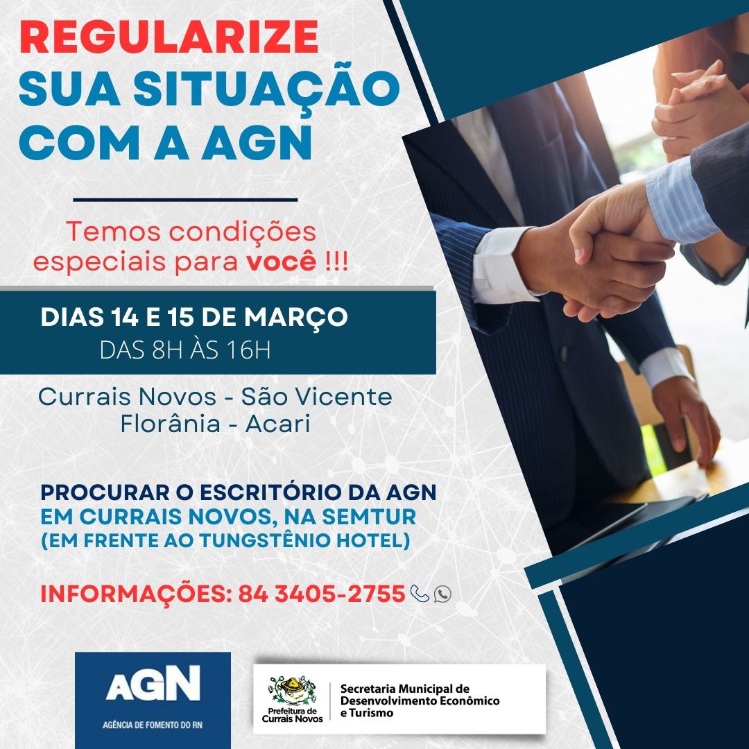 Read more about the article Agência de Fomento do RN e SEMTUR realizarão mutirão de renegociação e cadastro de novos empreededores