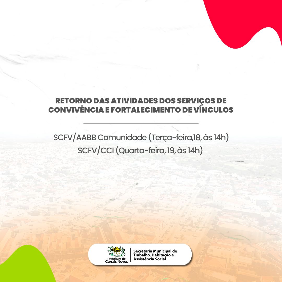 Read more about the article Prefeitura realizará abertura das atividades dos Serviços de Convivência e Fortalecimento de Vínculos esta semana