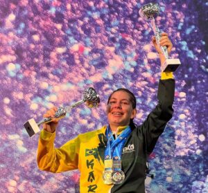 Read more about the article Curraisnovense Aparecida Luana conquista título mundial de karatê na Europa