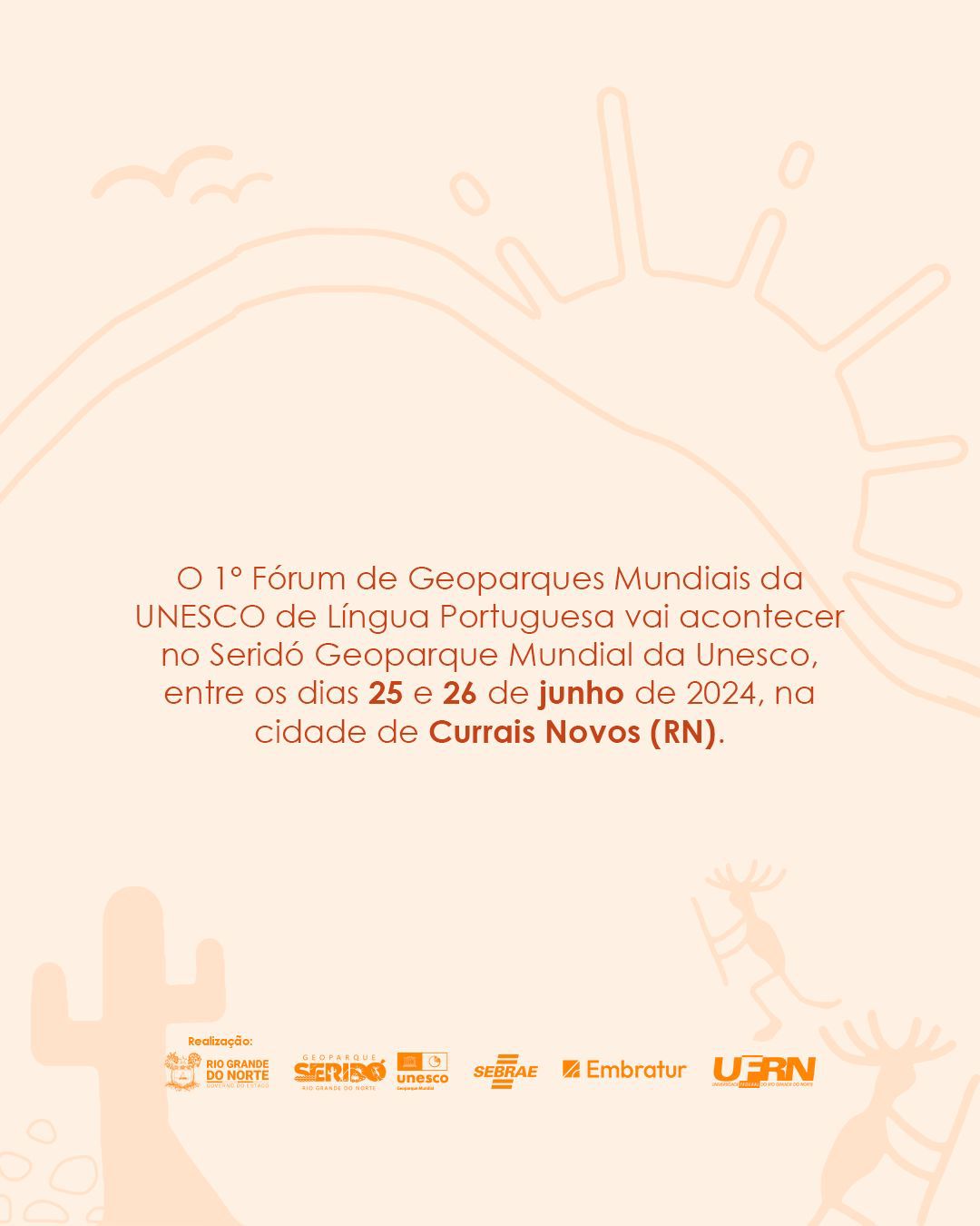 Read more about the article Currais Novos sediará 1º Fórum de Geoparques Mundiais da UNESCO de Língua Portuguesa. Evento acontecerá nos dias 25 e 26 de junho.