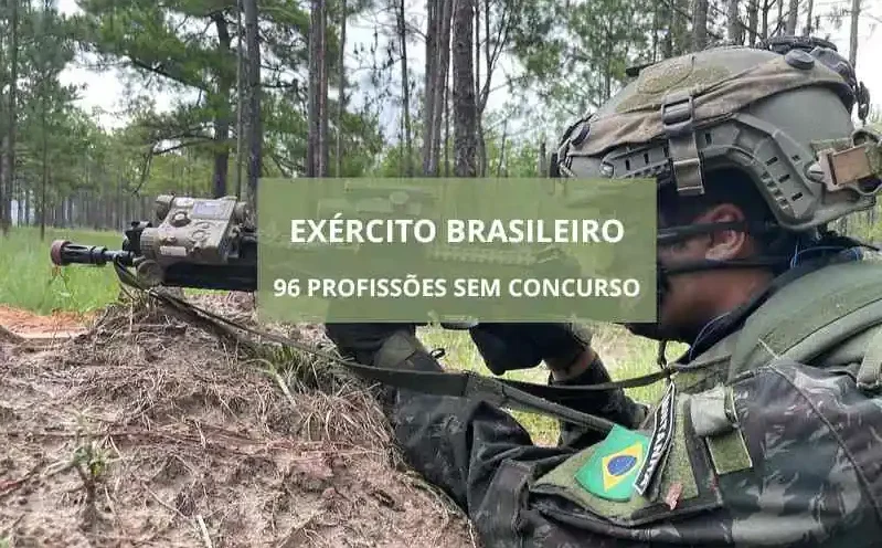 Read more about the article Exército procura trabalhadores, sem concurso, para mais de 90 profissões com salários de até R$7.315