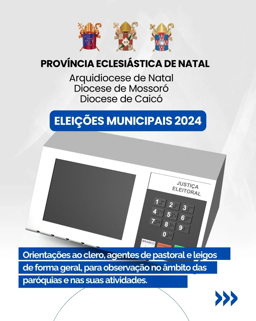 Read more about the article Igreja Católica do RN recomenda que padres não manifestem preferência política nas eleições 2024